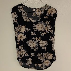 Gray floral shirt